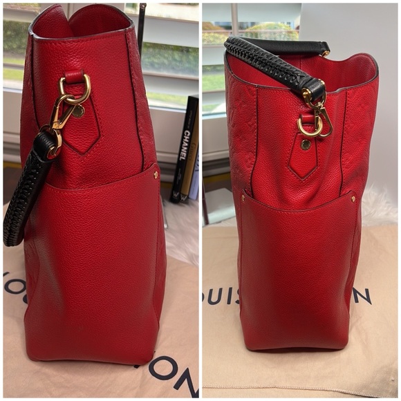 Louis Vuitton Monogram Bagatelle Cherry PM Empreinte Cerise M50071 EUC W/Strap - Picture 11 of 17